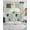 Green, variant on Boho Spring Floral Swag Curtains for Living Room/Bedroom Windows, Retro Flowers Plants Patchwork Grid Green Kitchen Curtains and Valances Set 36 Inch Length, Swags Valance Curtain Panels