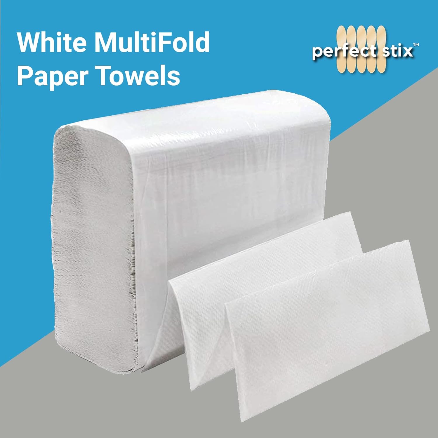 Perfect Stix Multifold Paper Towels, White, 500 Sheets photo 2