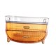 thumbnail image 1 of Caja de almacenamiento de cosméticos de 3 niveles, organizador de maquillaje, caja de almacenamiento de mesa para baño Naranja, 1 of 9