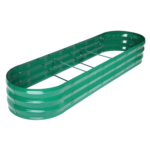 Nana Guard Raised Garden Bed Galvanized Metal Planter Box Outdoor, 67"D x 20"W x10"H, 7 Cu. ft. Green