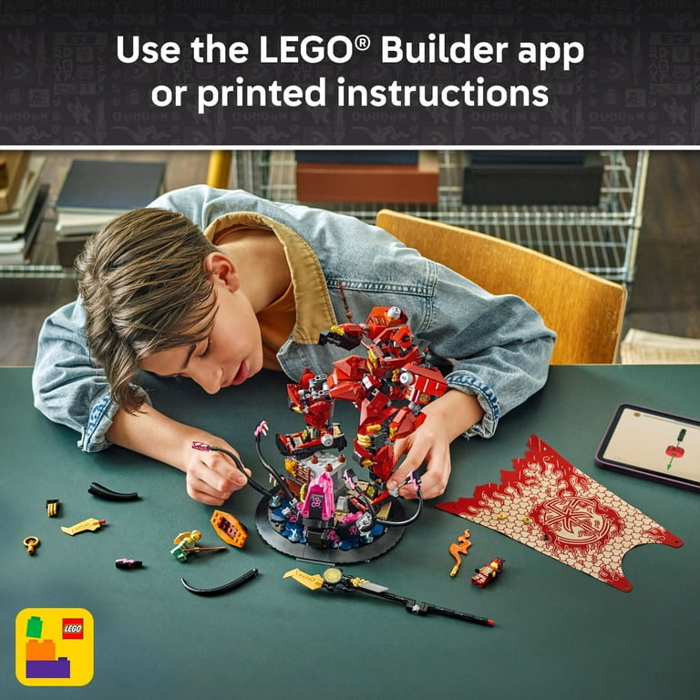 LEGO NINJAGO The Fire Knight Mech Building Set - Model Kit with