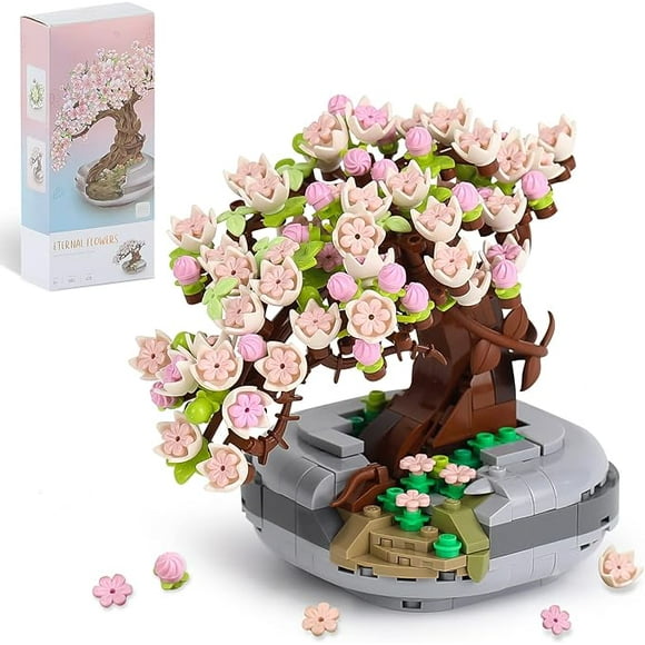 Mini Bricks Sakura Bonsai Model 426 pcs Creative DIY Simulation Mini Particle Flower Botanical Collection Construction Building Toy（Not Compatible with Lego Set ）
