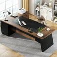 thumbnail image 5 of Tribesigns L-Shaped Executive Desk, 78-Inch Modern Office Desk with Drawers and Lateral File Cabinet, 5 of 5
