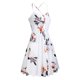 thumbnail image 4 of VISgogo Vestido sin mangas de verano para mujer, estampado de flores/leopardo para adultos, cuello en V, correa de espagueti cruzada, una pieza con bolsillos VISgogo  moda, 4 of 5