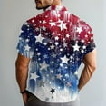 thumbnail image 6 of JGNGSHN Men’s Hawaiian Shirt Short Sleeve Button Up Stars and Stripes Print Patriotic Top, 6 of 11