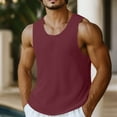 thumbnail image 1 of pstuiky Camisetas sin mangas para hombre, Camiseta de tirantes vintage de color liso para hombre, estilo casual, deportiva, transpirable, con cuello redondo Tops elegantes para mujer s, 1 of 8