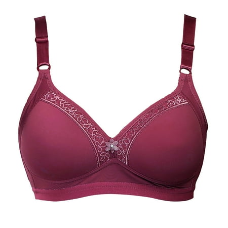 Backless Bra Women Pullover Bra Feature V-Neck T-Shirt Bra Style W-516 Red 38