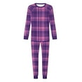 thumbnail image 5 of qelini Christmas Pajama Set Men Christmas Plaid Crewneck Long Sleeve Shirt and Pant Soft Holiday Sleepwear, 5 of 5