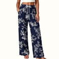thumbnail image 5 of Utoimkio Drawstring Waist Tie-Dye Wide Leg Pants for Women Casual Summer Beach Trousers with Pockets, 5 of 6