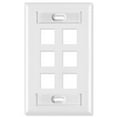 thumbnail image 2 of Leviton White Quickport 6-Port ID Window Wallplate 42080-6WS, 2 of 2