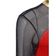 thumbnail image 5 of iiniim Womens Mock Neck Gymnastic Leotard Rhinestone Ballet Dance Unitard A Red L, 5 of 7