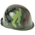 US Toy Plastic Kid's Camo Helmet, Army War Accessory, Adjustable Strap