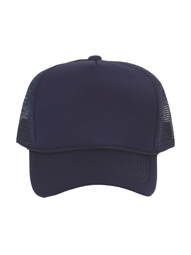 Top Headwear 12 Pack Dozen Men's Plain Trucker Mesh Cap Blank Hats
