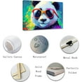 thumbnail image 2 of ZHONGYUTONG Panda Canvas Wall Art Funny Panda Pictures Prints Cute Animal Paintings Colorful Artwork for Kids Room Nursery Decor Framed (16.00" x 24.00"), 2 of 6