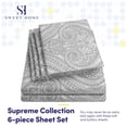 thumbnail image 2 of Juego de sábanas Sweet Home Collection Paisley Queen, 6 piezas, 2 of 6