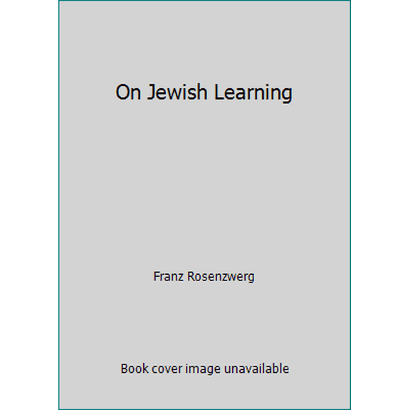 Pre-Owned On Jewish Learning (Paperback) 0805208437 9780805208436