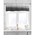 thumbnail image 2 of Black Gray Kitchen Valances for Windows Farmhouse Linen Window Valance Curtain for Living Room Window Treatment Ombre Modern Oil Painting Aesthetics Abstract Art Valance Rod Pocket, 42 x 18 Inch, 2 of 6