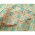 thumbnail image 4 of oneOone Silk Tabby Fabric Leaves & Geometric Block Print Fabric By The Yard 42 Inch Wide, 4 of 4