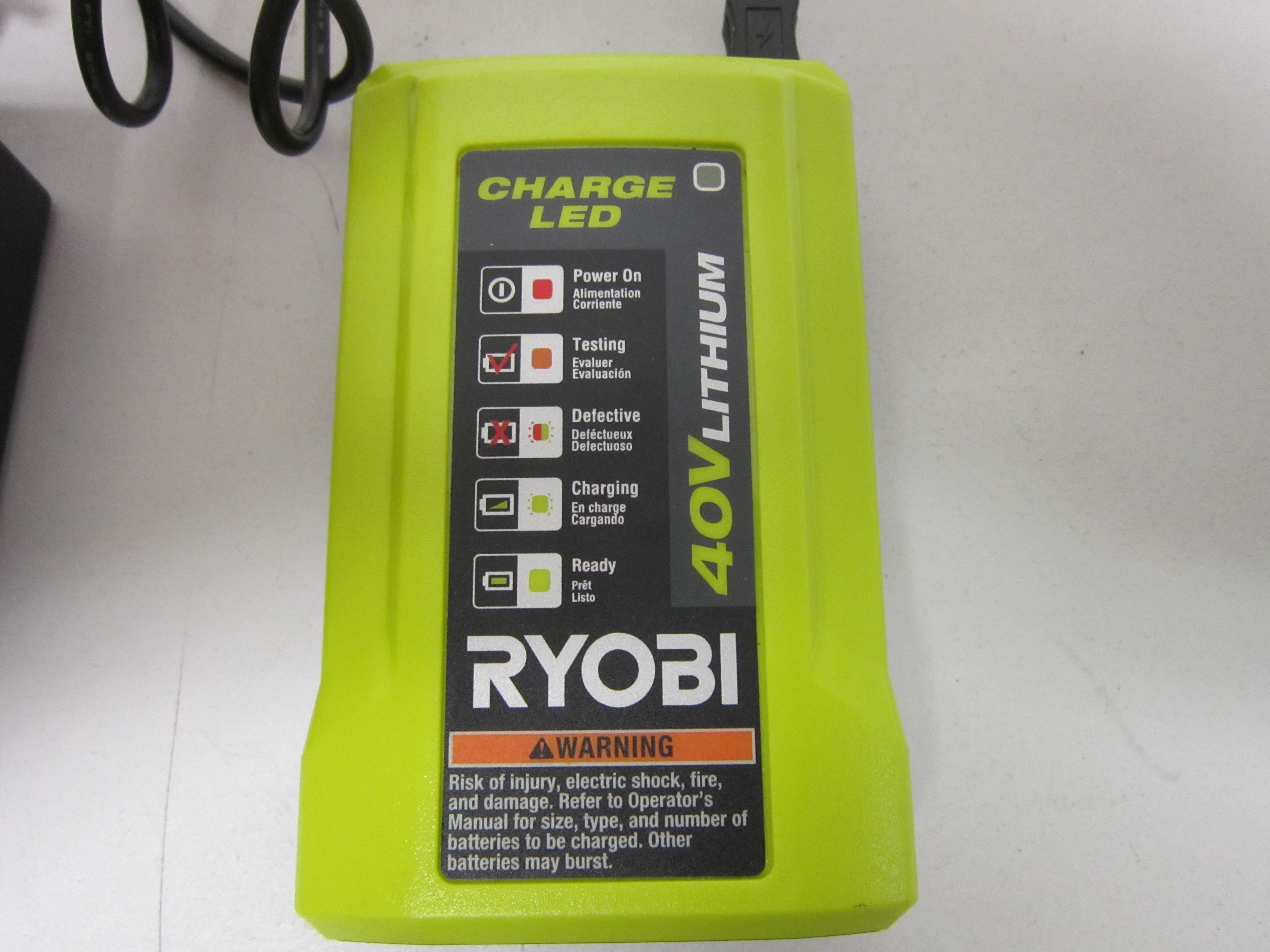 Ryobi 40V. Lithium Battery Charger with Power Supply OP404