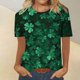 thumbnail image 1 of Puntoco Liquidación de camisetas cortas para mujer, camiseta de manga corta con cuello redondo y estampado informal a la moda para mujer, camiseta de manga corta con cuello redondo, 1 of 5