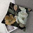 thumbnail image 7 of nygtbtfer Throw Pillow Covers Set of 2, Black Floral Decorative Outdoor Pillow Covers Rustic Modern Watercolor Flower Pillow Cases Linen for Couch Sofa Home Decor White, 7 of 7