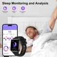 thumbnail image 3 of INOCTI 1.85''HD Men Womens Smart watch,with Bluetooth Answer/Make Calls/120+Sports Modes/10 Days Standby, IP68 Waterproof Fitness Tracker Fits for Android Iphone Devices, perfect gift（Black）, 3 of 7