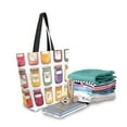 thumbnail image 2 of FORMRS Womens Canvas Tote Bag with Zipper Inner Pocket Shoulder Handbag, Colorful Jam Jars, 2 of 7