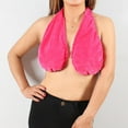thumbnail image 1 of Womens Tata Towel Bras Crop Neck Wrap Lingerie Solid Velvet Polyester, 1 of 3