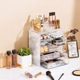 thumbnail image 2 of Sorbus Cosmetic Makeup Organizer with 7 Drawers and 16 Slots (Marble Design), 2 of 7