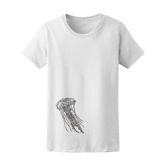 Jellyfish Ethnic Doodle Pattern T-Shirt Women -Image by Shutterstock, Female Large
