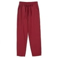 thumbnail image 2 of Vedolay Pants&nbsp;For&nbsp;Women&nbsp;Work&nbsp;Casual Leisure Pants for Women Elastic High Waist Printed Straight Loose Super Running Pants,White L, 2 of 3