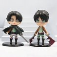 thumbnail image 5 of 6 Pcs/Ensemble Figurines Anime Attack on Titan Eren Jaeger Mikasa Ackerman Levi Rivaille Levi Ackerman PVC Modèle de Figurines d'Action, 5 of 5