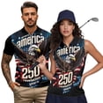 thumbnail image 2 of Aplkyhs Matching Golf Shirts for Couple 250th Anniversary Bald Eagle Quarter Zip His and Hers Golf Shirts Matching Quick Dry Golf Shirts for Men Keep Cool in Hot Weather Fit Plain, 2 of 6
