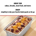 thumbnail image 4 of Handi-Foil 8" x 3.8" x 2.4" Aluminum Loaf Pans with Lid (3 Pack), 4 of 6