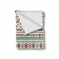 thumbnail image 2 of Tribal Soft Flannel Fleece Throw Blanket, Antique Design Earth Colors Simple Geometric Artwork, Cozy Plush for Indoor and Outdoor Use, 70" x 90", Night Blue Sea Green, by Ambesonne, 2 of 6
