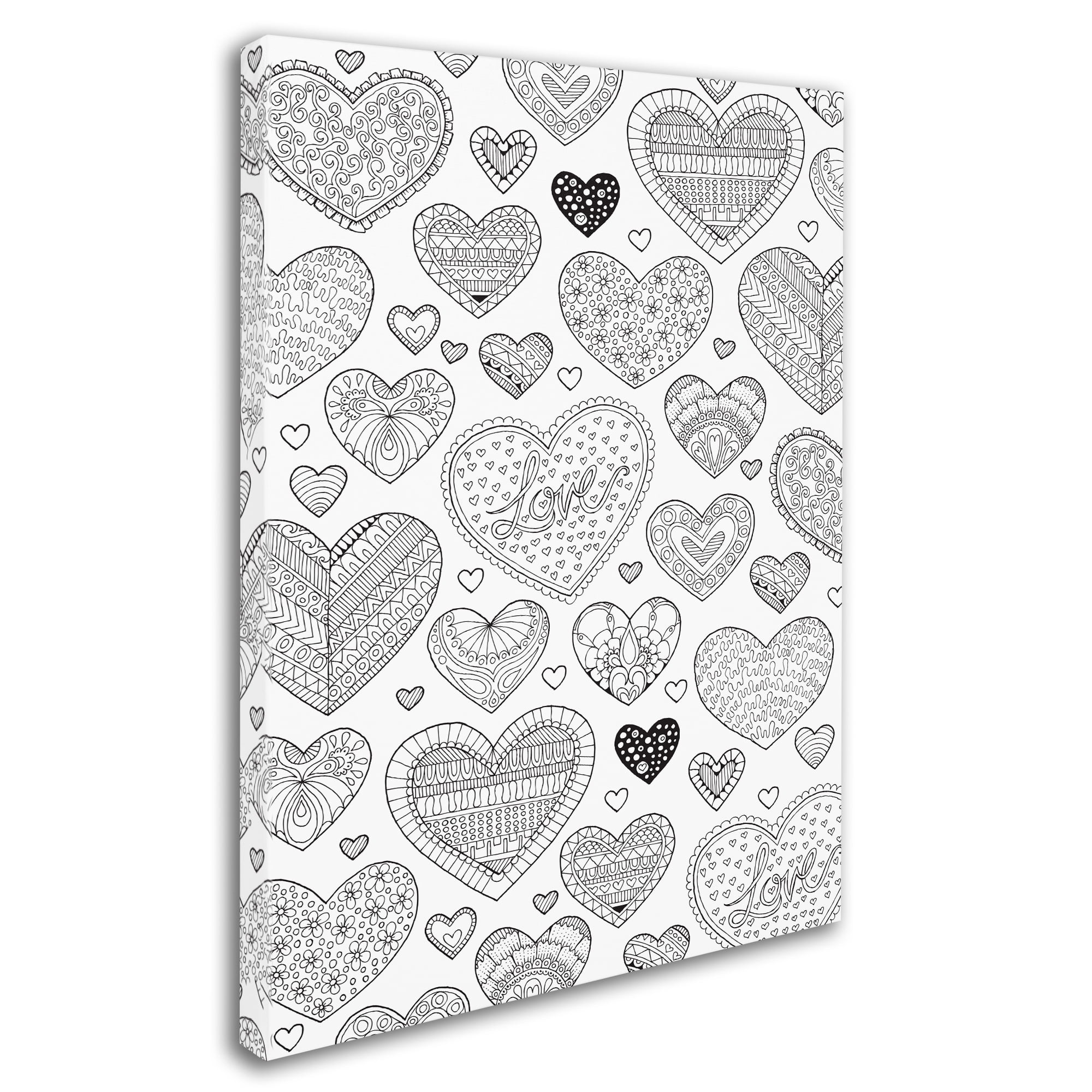 Trademark Fine Art "Hearts on Hearts" Canvas Art by Hello Angel