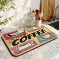 thumbnail image 3 of Coffee Mat, Coffee Mug Vintage Design Coffee Bar Mat for Coffee Station Accessories and Organizer, Absorbent Dish Drying for Kitchen Counter, Coffee Bar Decor Coffee Machine Mat 19.5x12in, 3 of 7