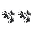 thumbnail image 2 of Matsuzay 50/100 Uds. Araña negra de plástico decoración de Halloween suministros para festivales divertidos juguetes de broma decoración negro 100 piezas 2piezas, 2 of 6