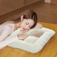 thumbnail image 5 of Vfedsrsge Winter Insulated Polyester Seat Cushion - 15.75x15.75x1.97in, Multifunctional for Seat/Lumbar/Pillow, Soft Breathable, White 1Pc for Living Room Bedroom Sofa, 5 of 6