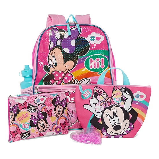 Disney Minnie Mouse Unicorn Girls School Backpack Lunch box Book Bag Gift Toy 