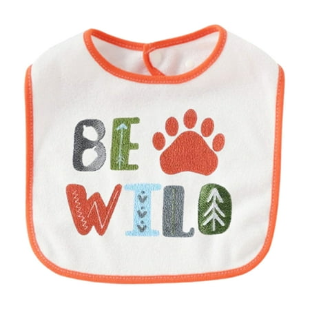 

1PC Baby Boys Girls Cartoon Soft Letter Cotton Feeding Bibs