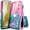 Pink/Aqua, variant on Compatible with Samsung Galaxy S24+ Plus Case with Tempered Glass Screen Protector, Ring Holder/Wrist Strap, Nagebee Glitter Liquid Floating Waterfall Cute Phone Cover (Pink/Aqua)