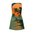 thumbnail image 5 of Sakmal Tank Summer Dresses A Line Tropical Green Midi Dress Floral Beach Dresses for Women, 5 of 5