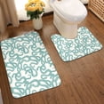 thumbnail image 2 of Yiaed Hand Drawn Snake Print Bathroom Mat Set 2 Pieces Mat Anti-Skid Pad Ultra Soft and Absorbent Bathroom Bath Mat Contour Bath Rugs for Toilet Base, 2 of 6