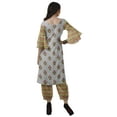 thumbnail image 4 of Moomaya Women's Printed Indian Ethnic Clothing Set-Printed Kurta w/ Pants, Designer Tunic Dress, 4 of 9