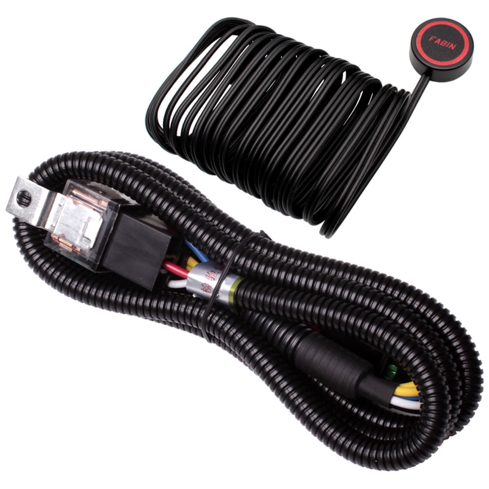FARBIN 12V 80a Horn Wiring Harness Relay Kit and Horn Push Button with