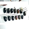 thumbnail image 4 of Presione en las uñas de longitud media, uñas postizas de ataúd, negro brillante Presione en las uñas postizas Acrílico Pegamento corto en las uñas para mujeres Uñas postizas artificiales con diseño Di Namotu CZMR-ZC193, 4 of 6