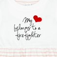 thumbnail image 4 of Inktastic My Heart Belongs Firefighter Girls Baby Dress, 4 of 5