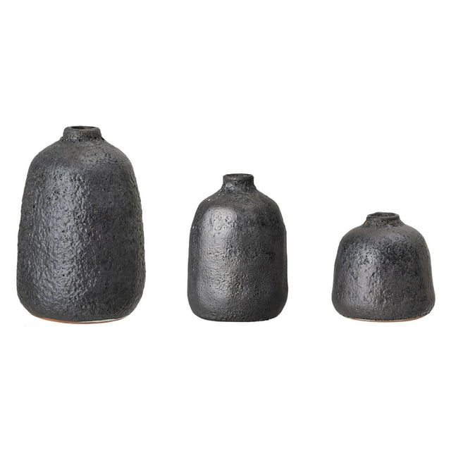 Sprinkle &amp; Bloom Textured Terracotta Vases - Set of 3