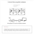 thumbnail image 3 of 2X Two-Channel AHD/CVI/TVI1080P HD Video Multiplexer Coaxial HD Expander Adder for Camera,2 x host,Blue, 3 of 8